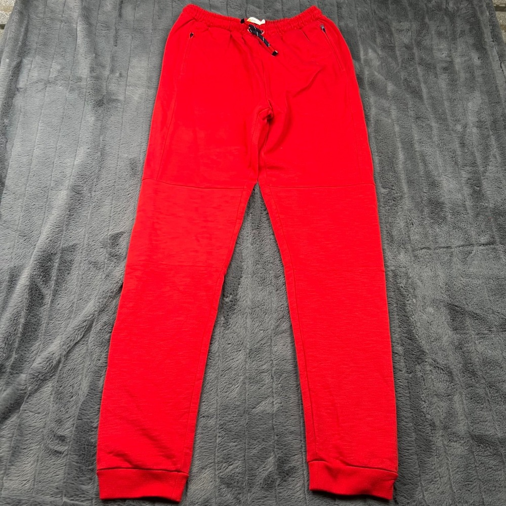 Boden Kids Red Cotton French Terry Jogger Sweatpants Zip Pockets 16Y